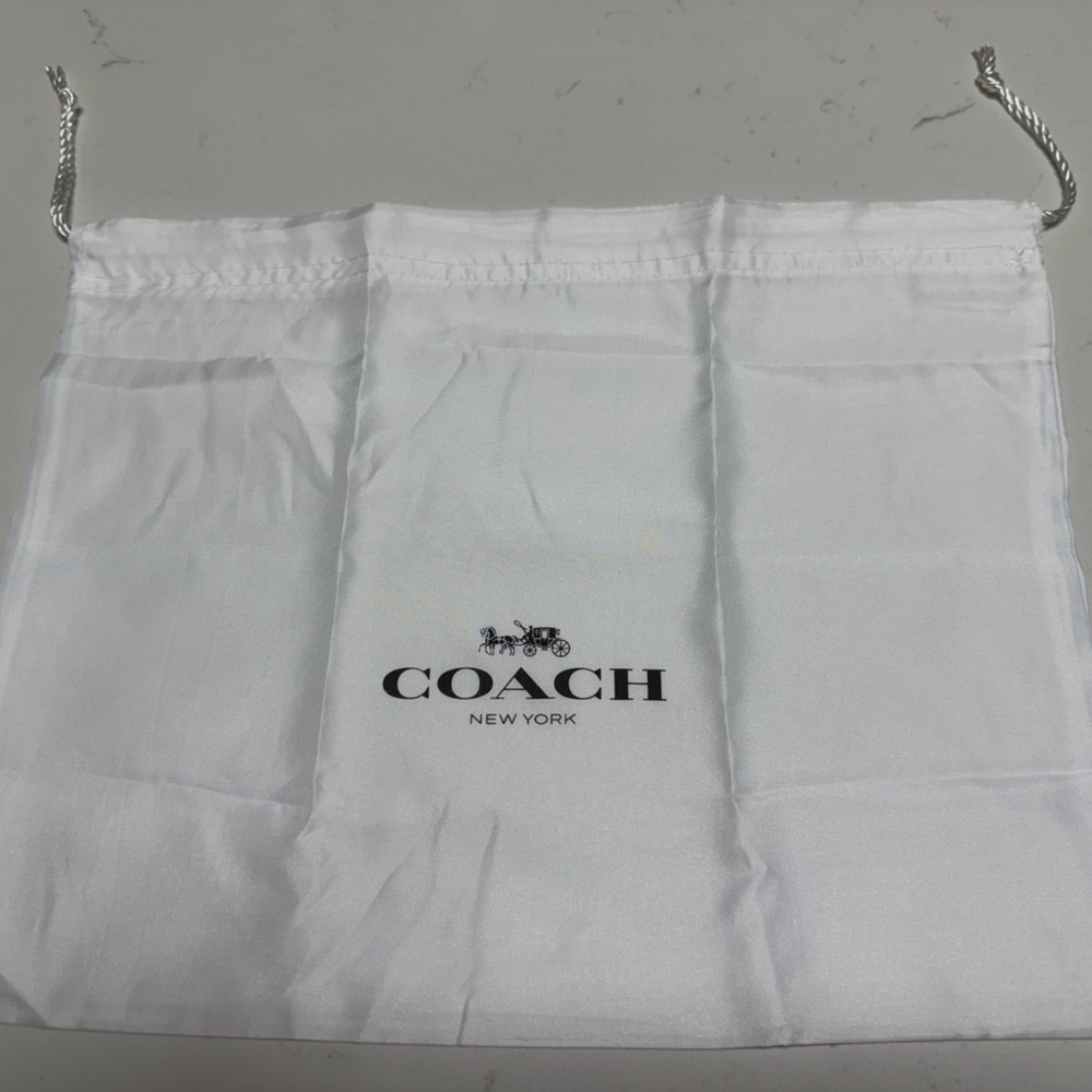 Coach White Drawstring Bag